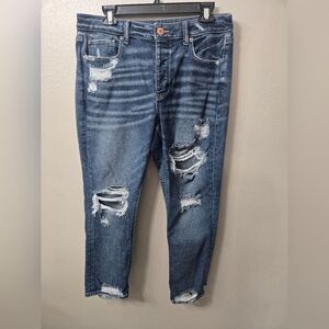 American Eagle distressed button-fly Tomgirl jeans